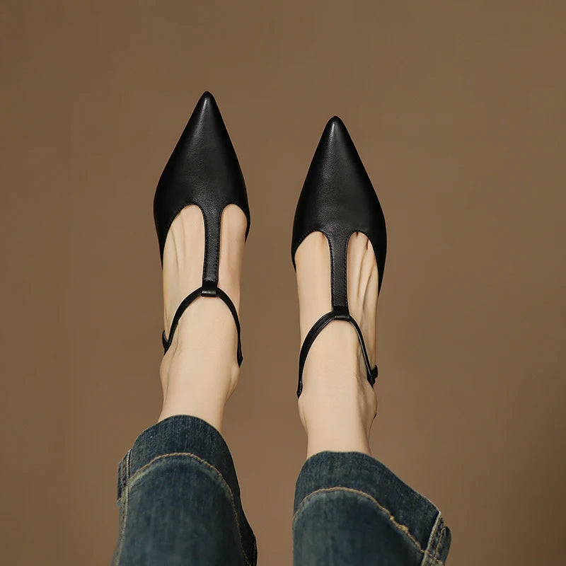 Serava Genuine Leather Heels