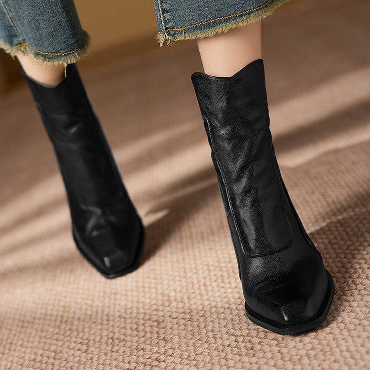 Siren Genuine Leather Ankle Boots