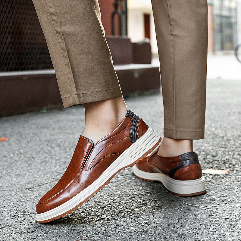 Daren Polished Leather Slip-On Shoes