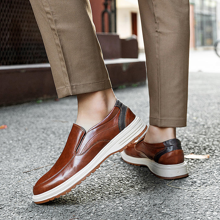 Daren Polished Leather Slip-On Shoes