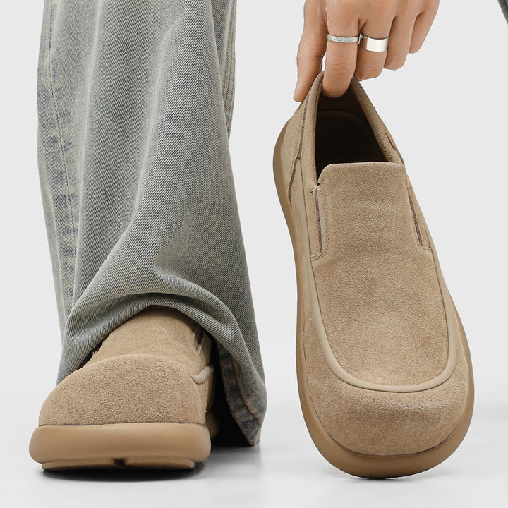 Milo Cowhide Slip-On Suede Shoes