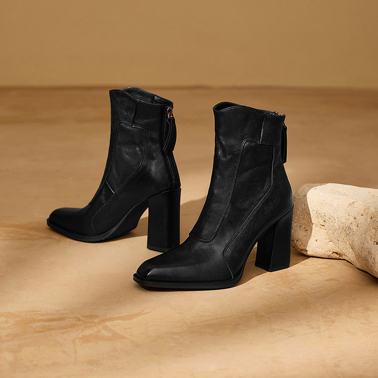 Siren Genuine Leather Ankle Boots