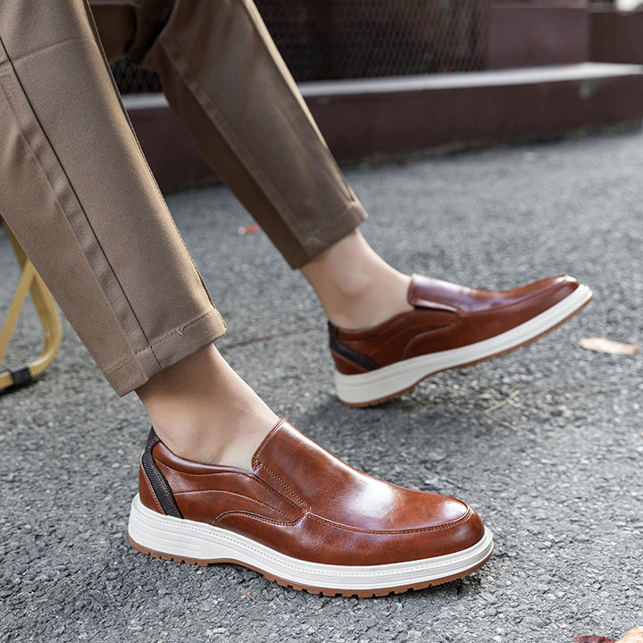 Daren Polished Leather Slip-On Shoes