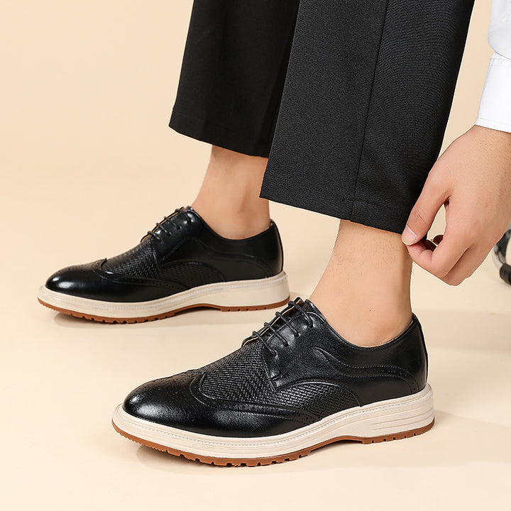 Elric Genuine Leather Lace-Up Shoes