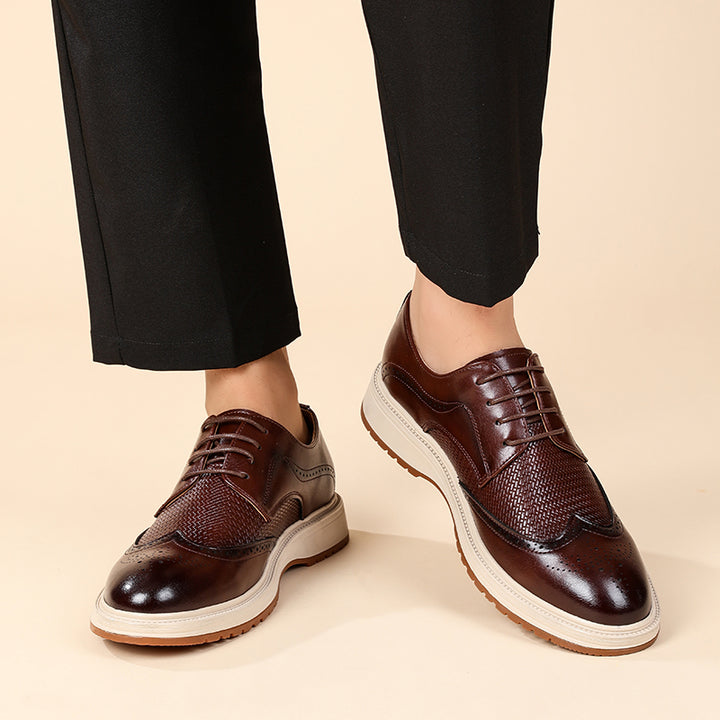 Elric Genuine Leather Lace-Up Shoes