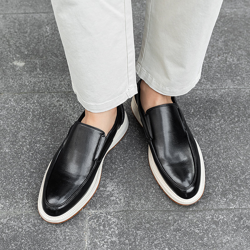 Daren Polished Leather Slip-On Shoes