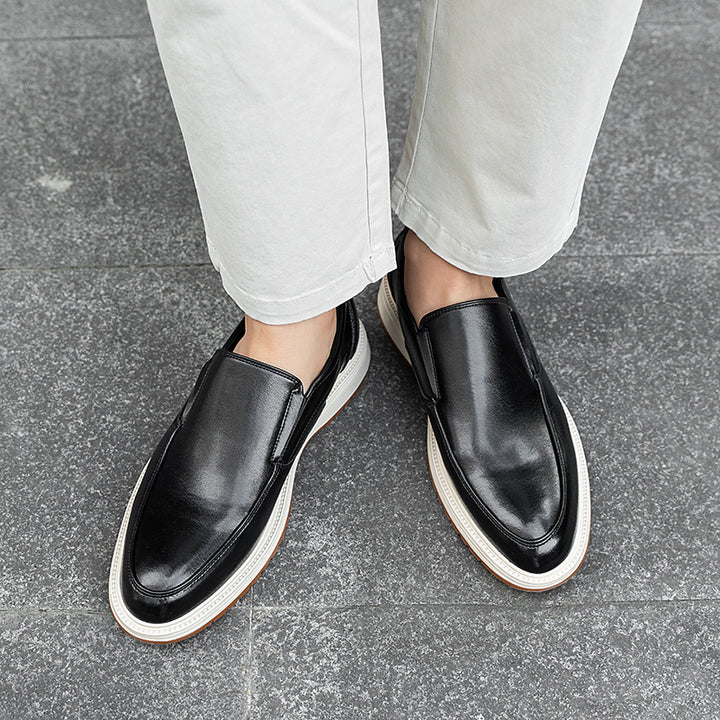 Daren Polished Leather Slip-On Shoes