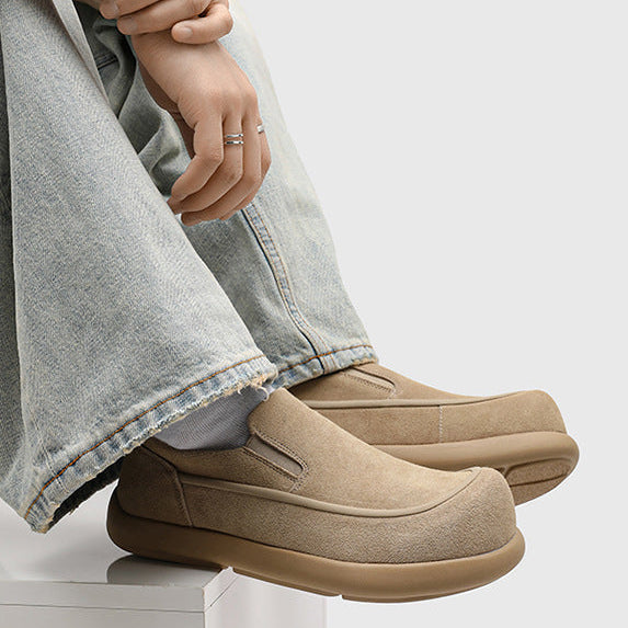 Milo Cowhide Slip-On Suede Shoes