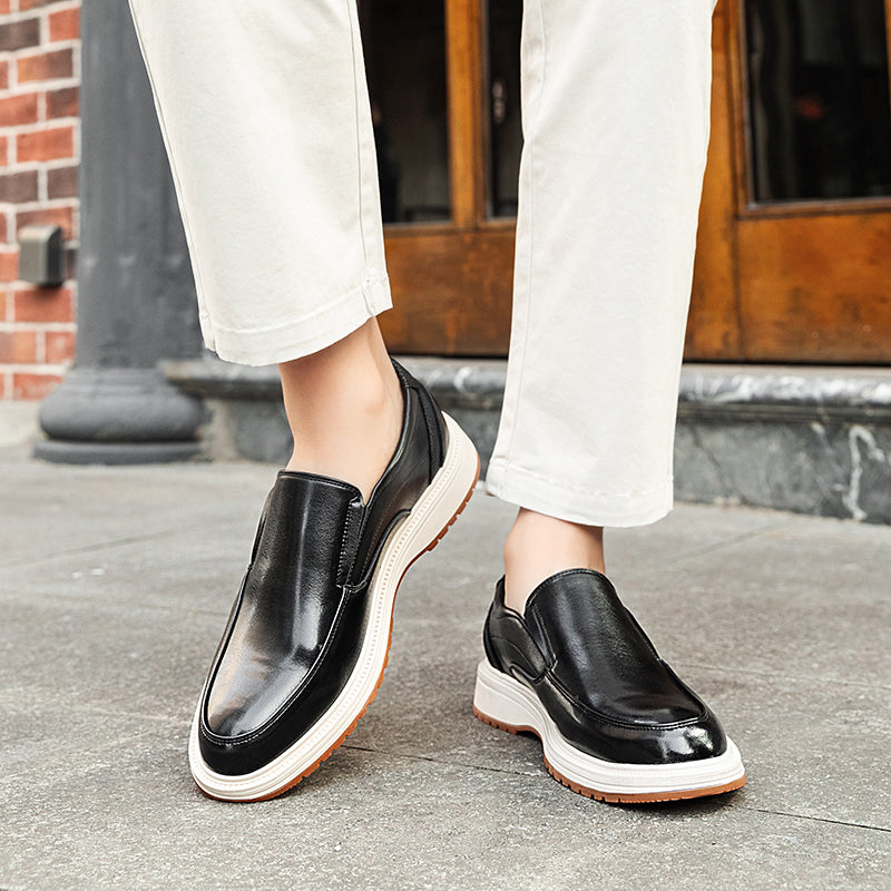 Daren Polished Leather Slip-On Shoes