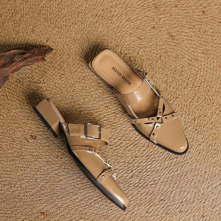 Renly Genuine Leather Slingbacks