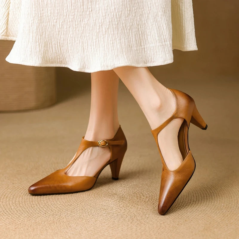 Triana Genuine Leather Heels