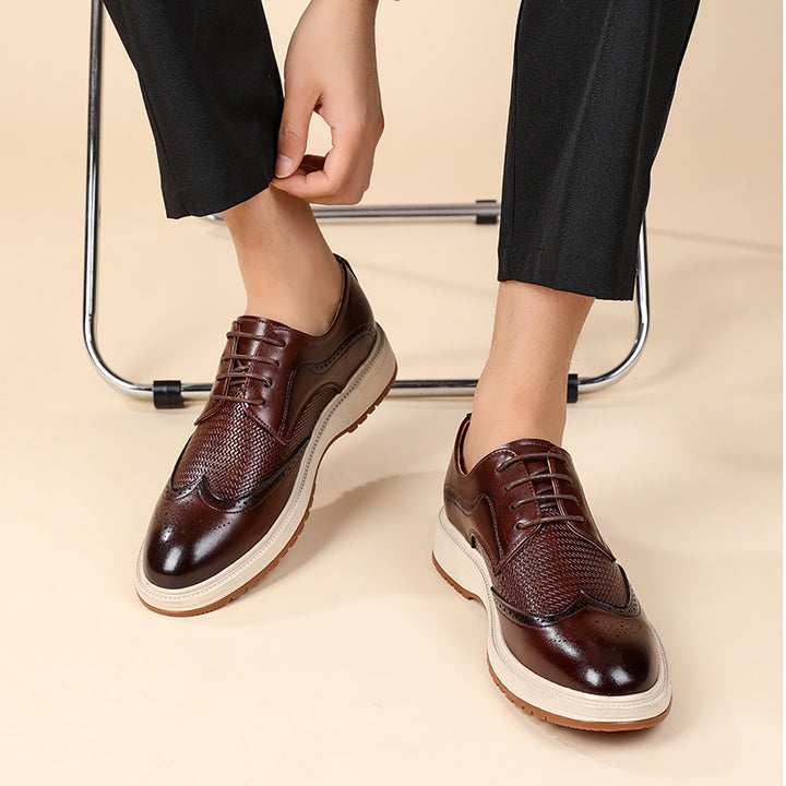 Elric Genuine Leather Lace-Up Shoes