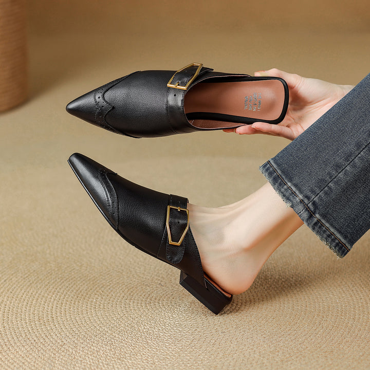 Every Genuine Leather Pointed-Toe Mules