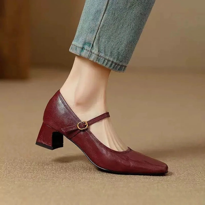 Remina Genuine Leather Heels