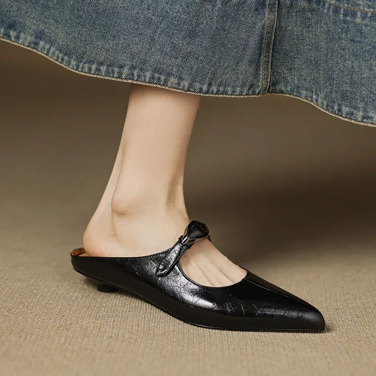 Alour Genuine Leather Mules