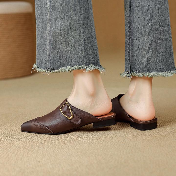 Every Genuine Leather Pointed-Toe Mules