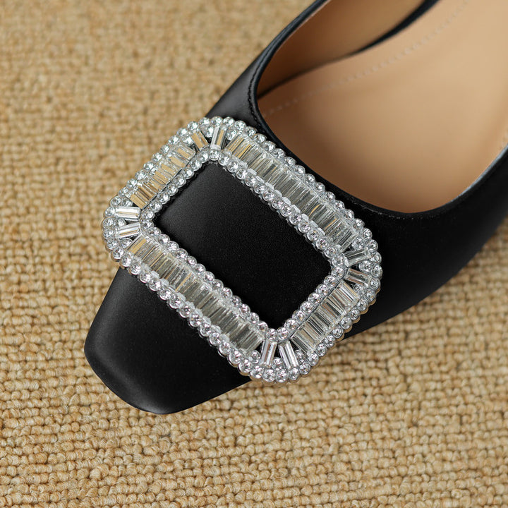 Glea Genuine Leather Slingback Heels