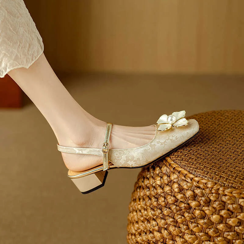 Camellia Slingback Pumps