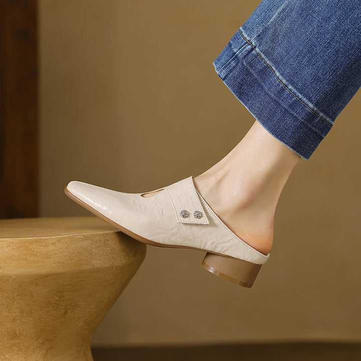 Agnit Genuine Leather Mules