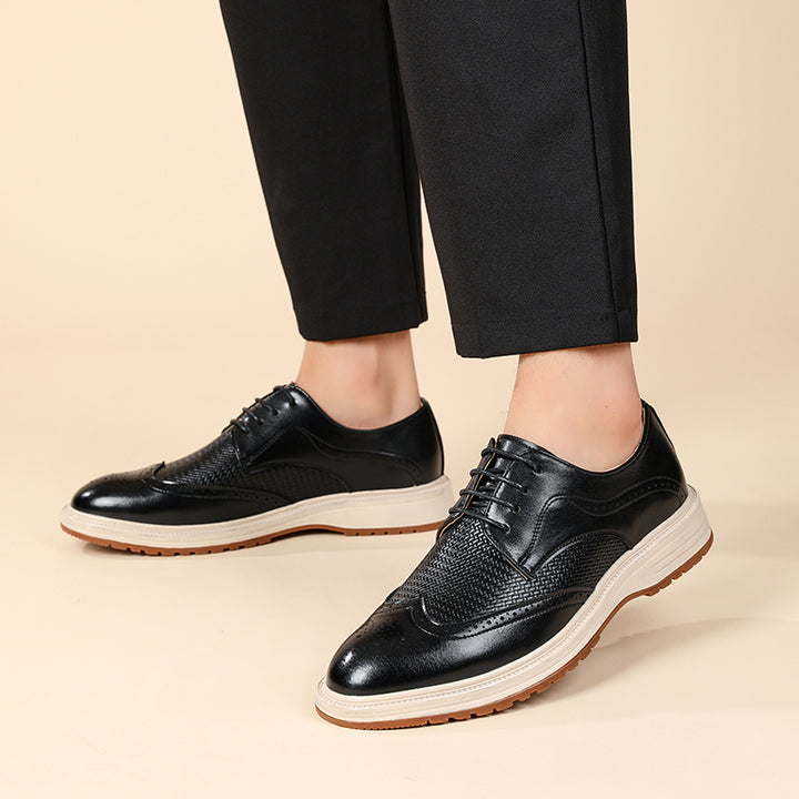 Elric Genuine Leather Lace-Up Shoes