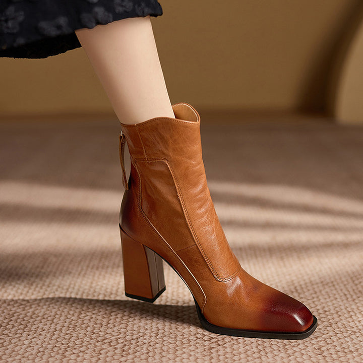 Siren Genuine Leather Ankle Boots