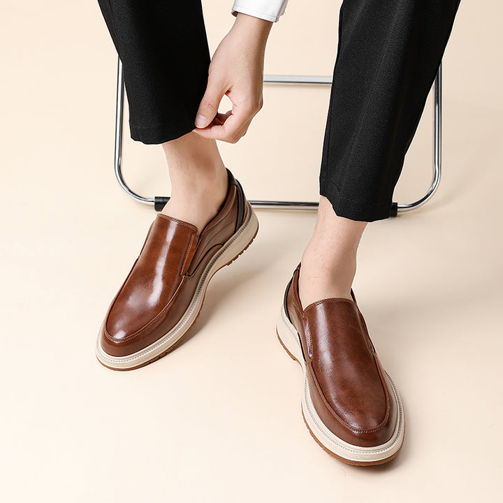 Daren Polished Leather Slip-On Shoes