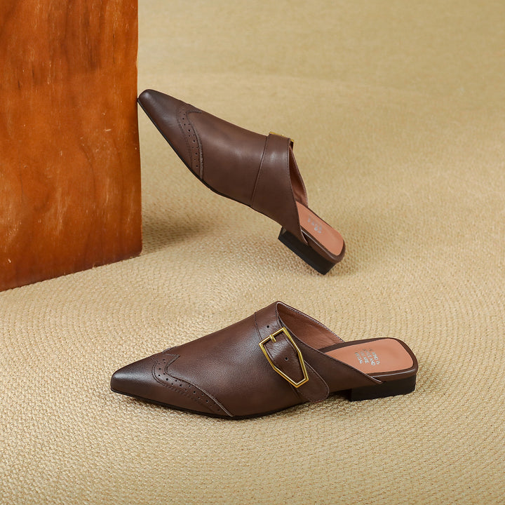 Every Genuine Leather Pointed-Toe Mules