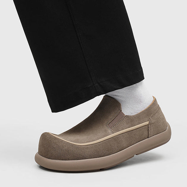 Milo Cowhide Slip-On Suede Shoes