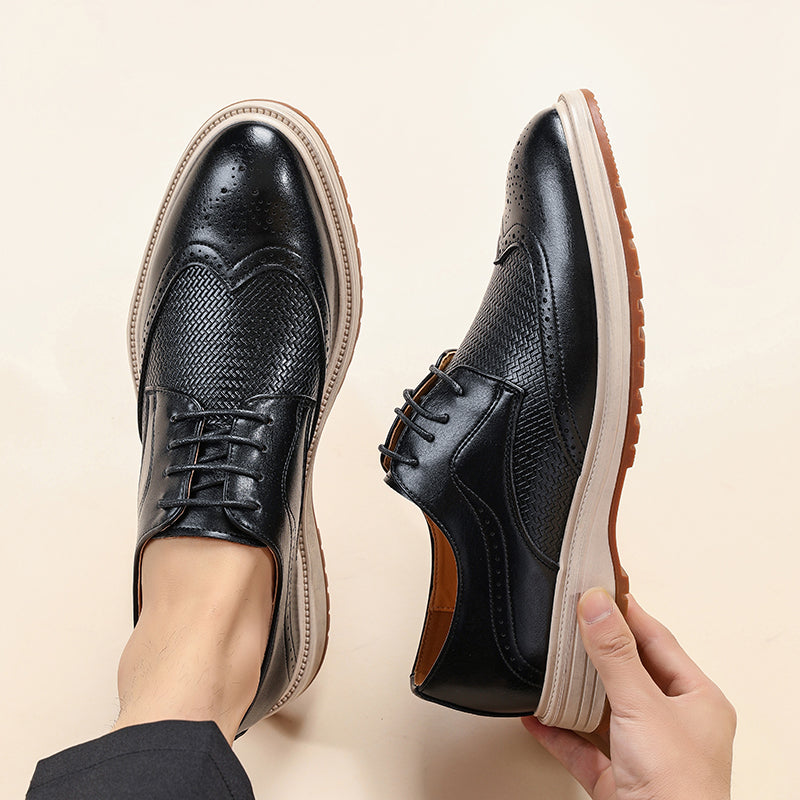 Elric Genuine Leather Lace-Up Shoes