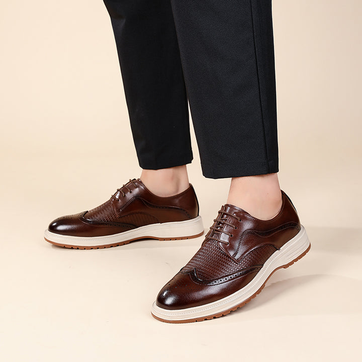 Elric Genuine Leather Lace-Up Shoes