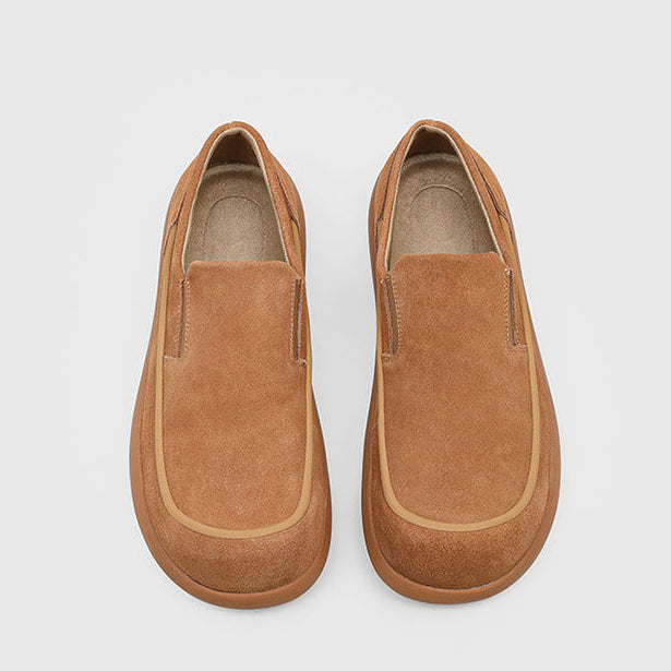 Milo Cowhide Slip-On Suede Shoes