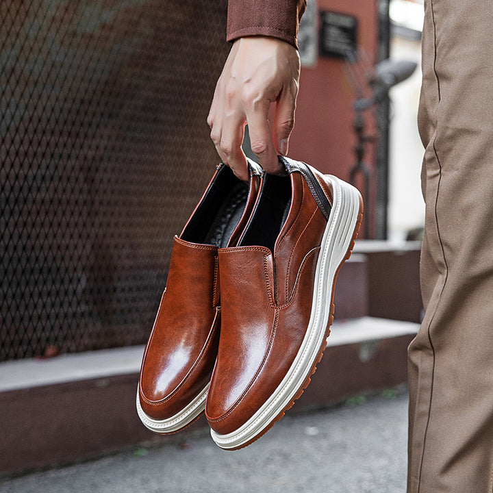 Daren Polished Leather Slip-On Shoes