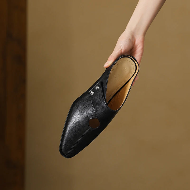 Agnit Genuine Leather Mules
