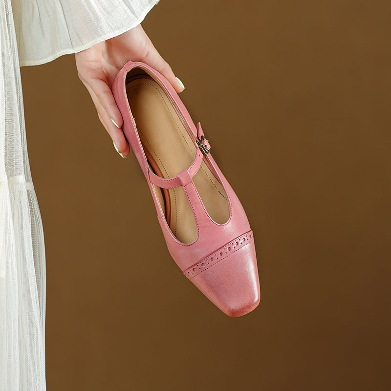 Kathy Genuine Leather Heels