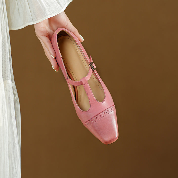 Kathy Genuine Leather Heels