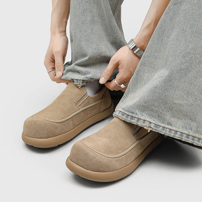 Milo Cowhide Slip-On Suede Shoes