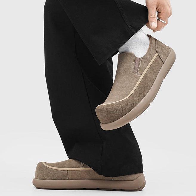 Milo Cowhide Slip-On Suede Shoes