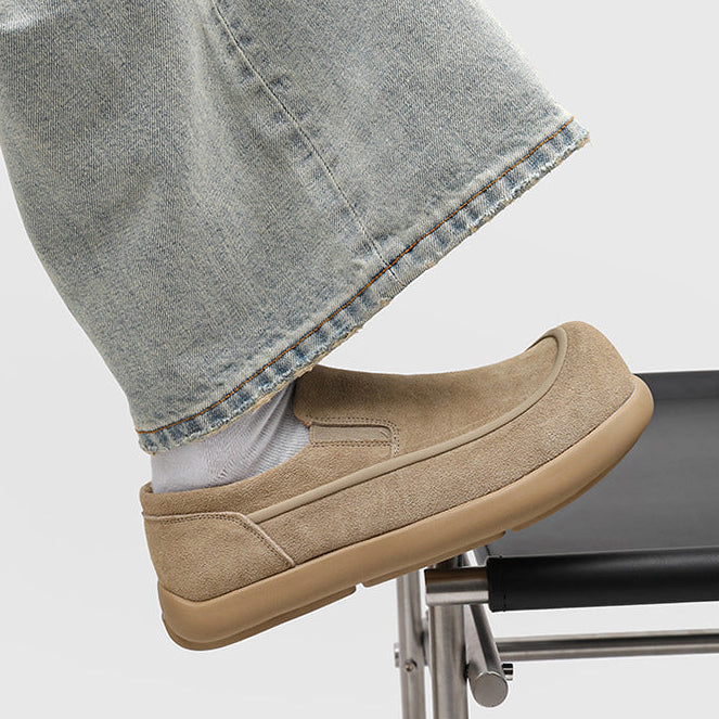 Milo Cowhide Slip-On Suede Shoes