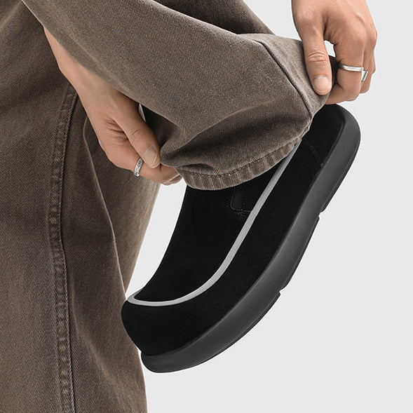 Milo Cowhide Slip-On Suede Shoes