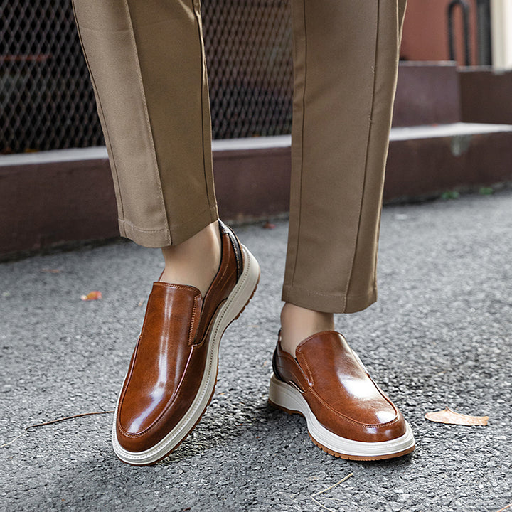 Daren Polished Leather Slip-On Shoes
