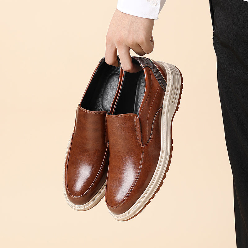 Daren Polished Leather Slip-On Shoes