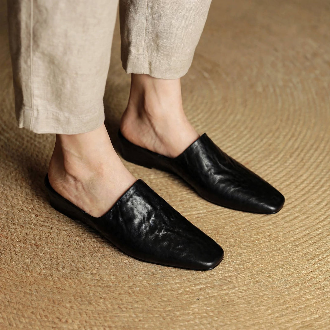 Mila Genuine Leather Mules