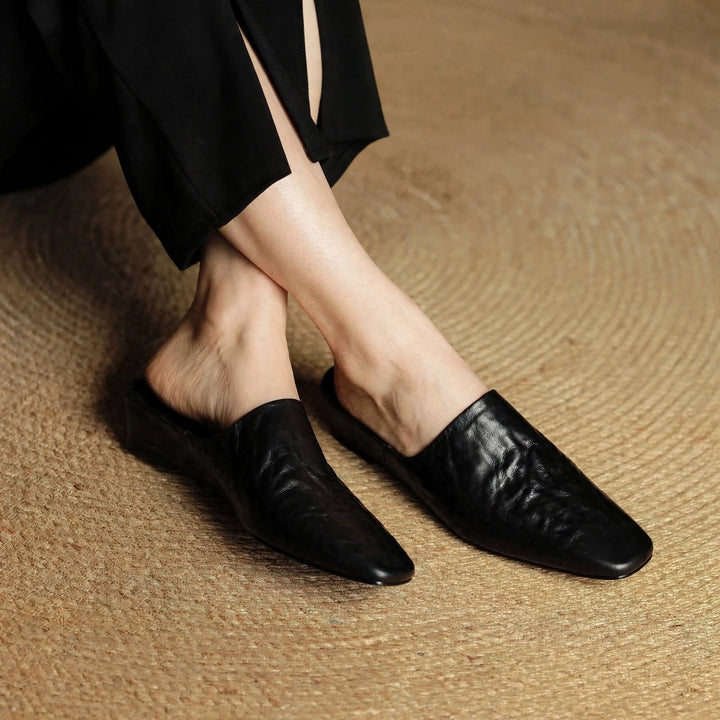 Mila Genuine Leather Mules