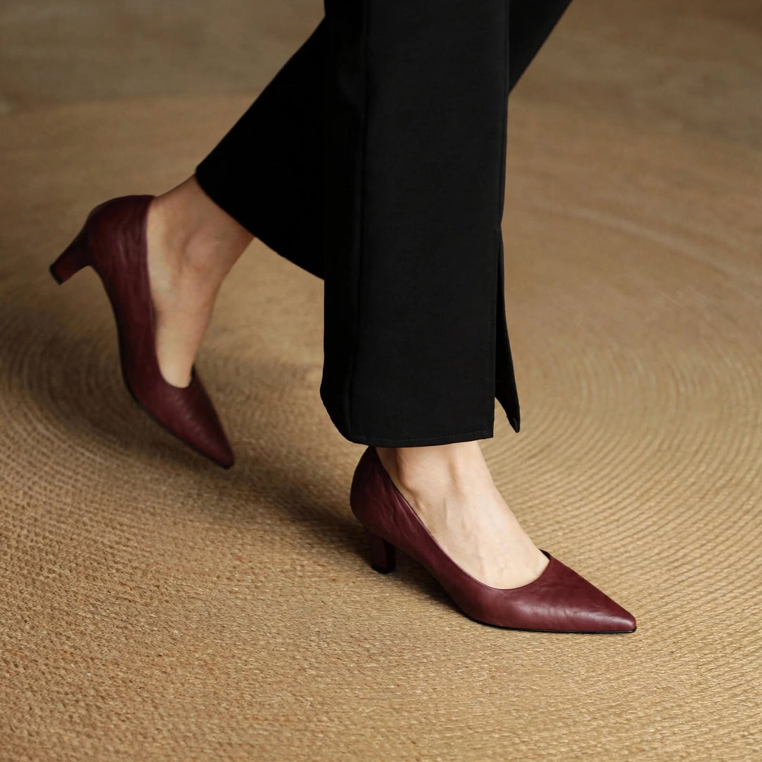 Coralie Genuine Leather Heels