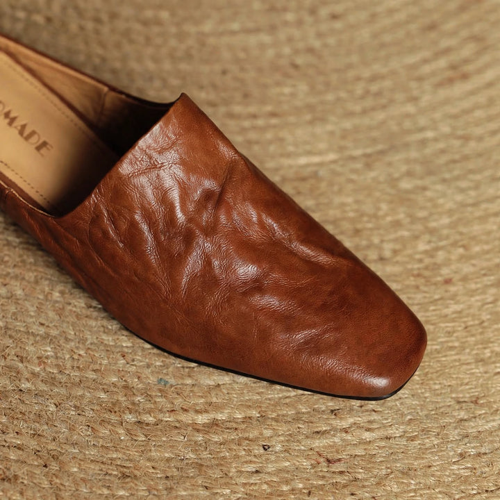 Mila Genuine Leather Mules