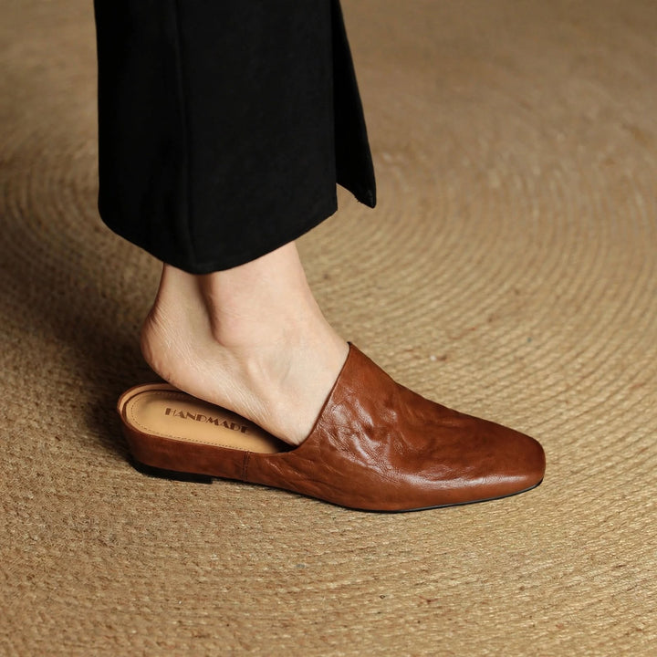 Mila Genuine Leather Mules