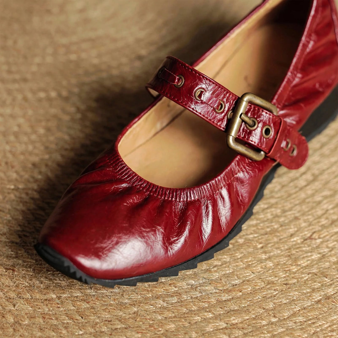 Cordelia Genuine Leather Flats