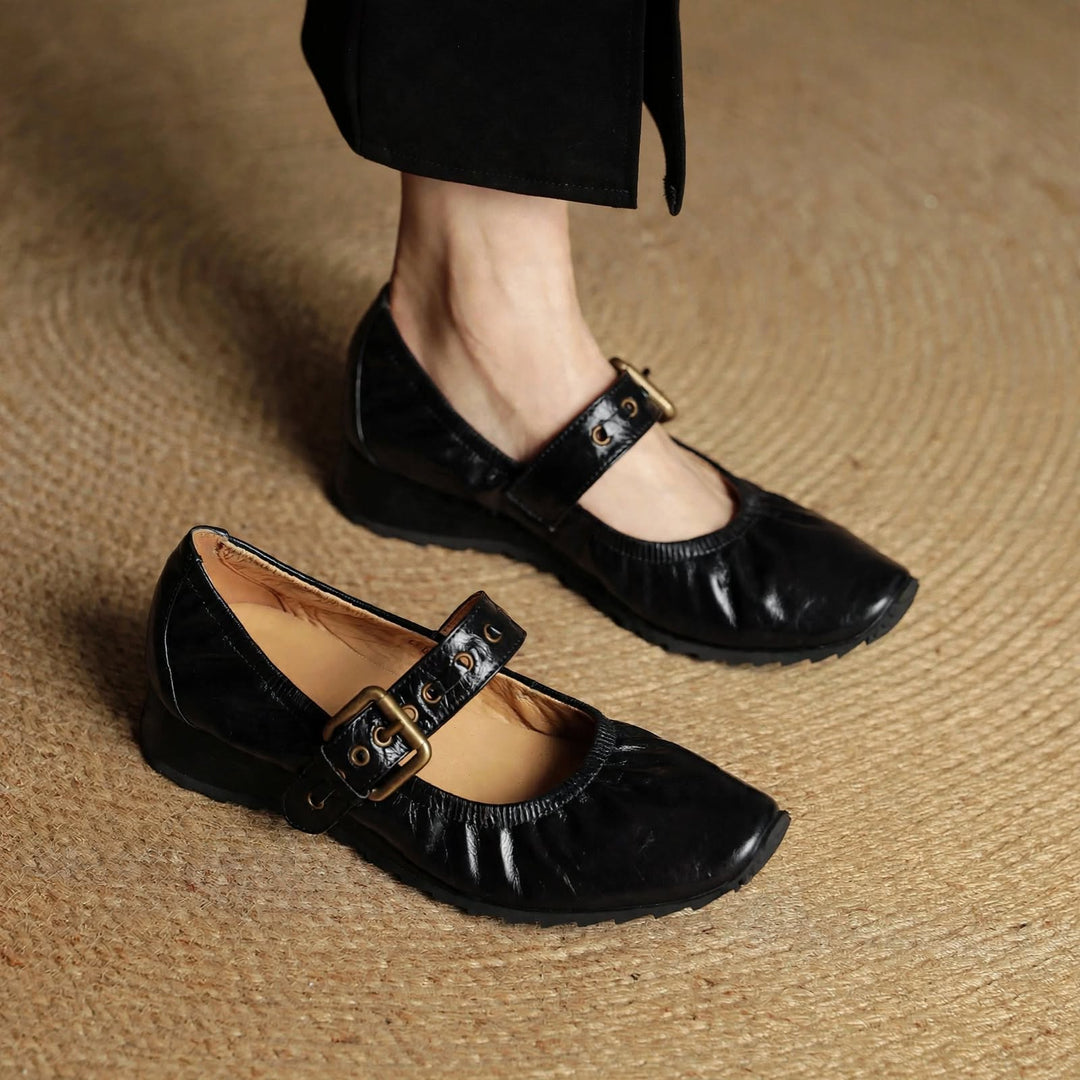 Cordelia Genuine Leather Flats
