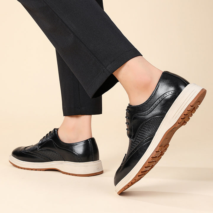 Elric Genuine Leather Lace-Up Shoes