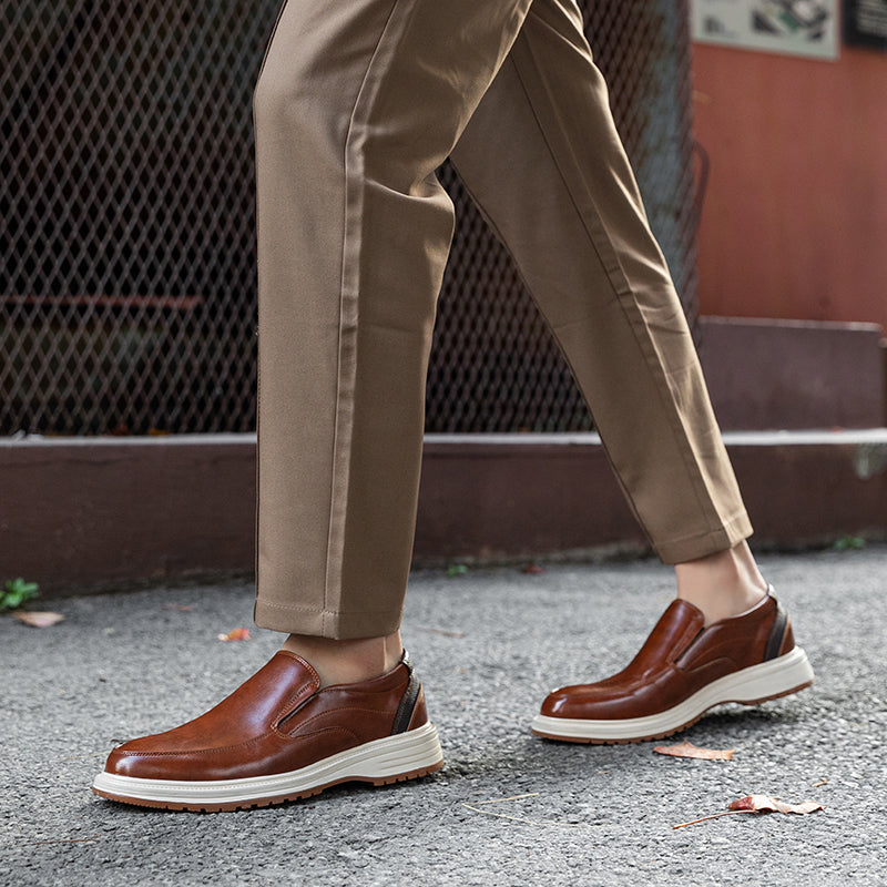 Daren Polished Leather Slip-On Shoes